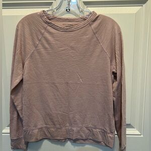 Ultra Lightweight Dusty Rose Cozy Slub Sweatshirt    Sz S